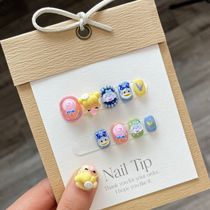 (Original real shot) Handmade Wearable Nail Bubble Mart Fantasy Series Macaron Cartoon Finished Patches