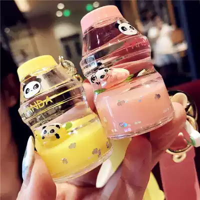 Senior keychain pendant female exquisite cute simple quicksand liquid keychain car net red female creative girl