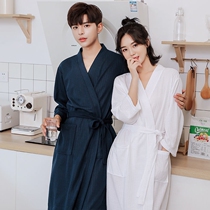 Couple towel bathrobe womens long thin mens large size Hotel Robe Womens pajamas absorbent bathing bathrobe spring and autumn