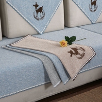 New linen Four Seasons universal cotton linen sofa cushion non-slip fabric sofa cover summer simple sofa towel cushion cover