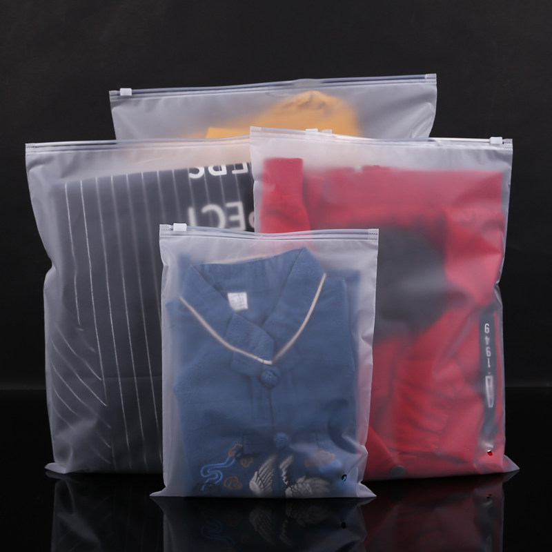Clothes packaging bag custom plastic sealing bag zipper sealing bag self-sealing transparent bag thickened clothing zipper bag