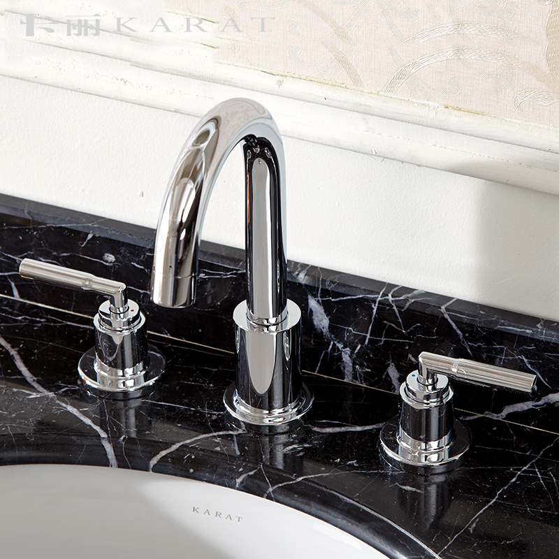karat Carrie bathroom pure copper washbasin faucet basin cosmetic room hot and cold hand washing faucet