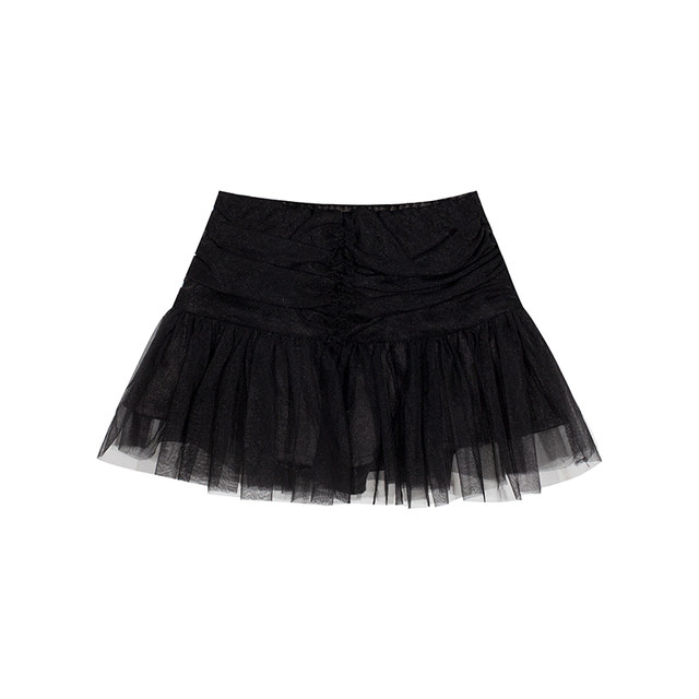 opennunu ເດັກຍິງ ballet ຕາຫນ່າງ puff skirt ເດັກຍິງ summer ໃຫມ່ versatile ສີດໍາ culottes ສັ້ນ