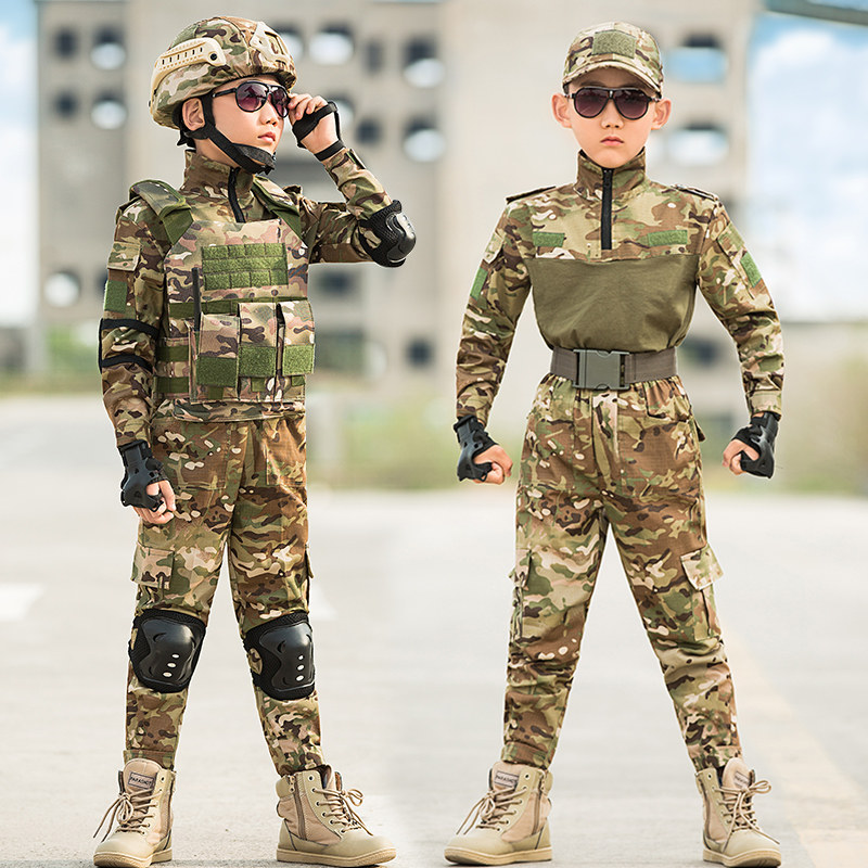 Children's camouflage suit boy frog suit summer training camp outdoor sports elementary school students for training clothes