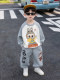 Boys' Autumn Outfit Set 2025 New Children's Sweatshirt Two-Piece Set Boys' Spring and Autumn Sportswear Trendy