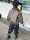 Boys' Fleece-Lined Jacket, Autumn and Winter 2025 New Style, Stylish Children's Leather Jacket, Cool and Handsome Baby Boy Winter Thickened Top