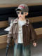 Boys' Leather Jacket, Autumn 2025 New Style, Cool Children's Jacket, Stylish Boys' Spring and Autumn Baseball Jacket