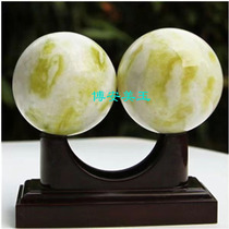 Lantian jade hand piece jade jade jade handball health ball old man hand play piece health ball hand massage ball