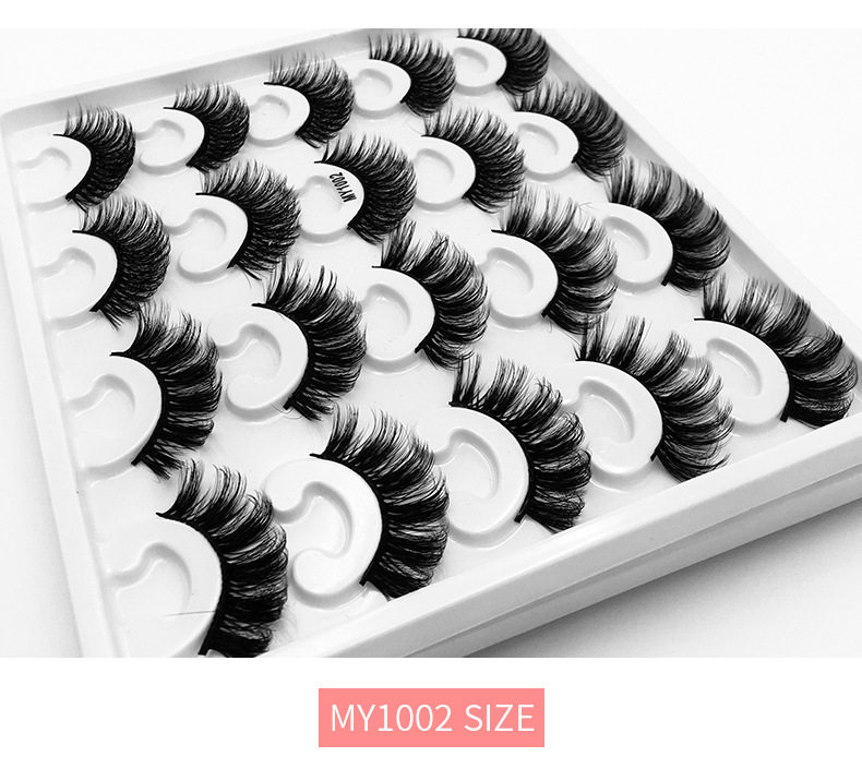 LOMO камера 10 pairs 8d mink hair natural curl thick false eyelashes