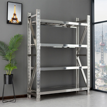 304 stainless steel shelf warehouse heavy-duty storage rack commercial shelf household kitchen microwave oven rack