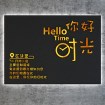 Hotel wall bar decoration Industrial style net braised roast creative milk tea wall sticker restaurant background snack mural