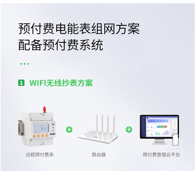 安科瑞DDSY1352-NK/BT组网抄表预付费远程智能电表支持智能蓝牙WiFi/LR组网远程控制
