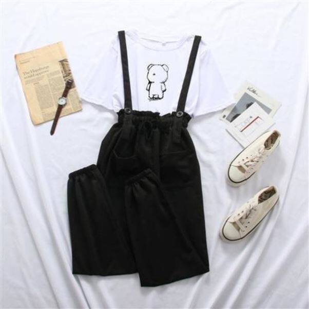 (Single Piece Suit) Salt Department Infant Bag Pants Women 90% Pants Han Edition Loose 100 Lapped Schoolgirl Summer
