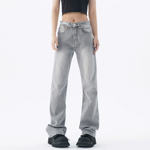 BWKA Джинсы, осенние штаны, в американском стиле, свободный прямой крой