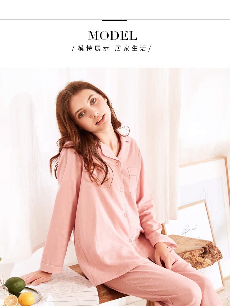 Mỹ tiêu chuẩn đôi bông mới sợi cotton dệt dày đồ ngủ phụ nữ mùa thu và mùa đông cotton đôi dịch vụ nhà phù hợp với nam giới đồ bộ mặc nhà cao cấp