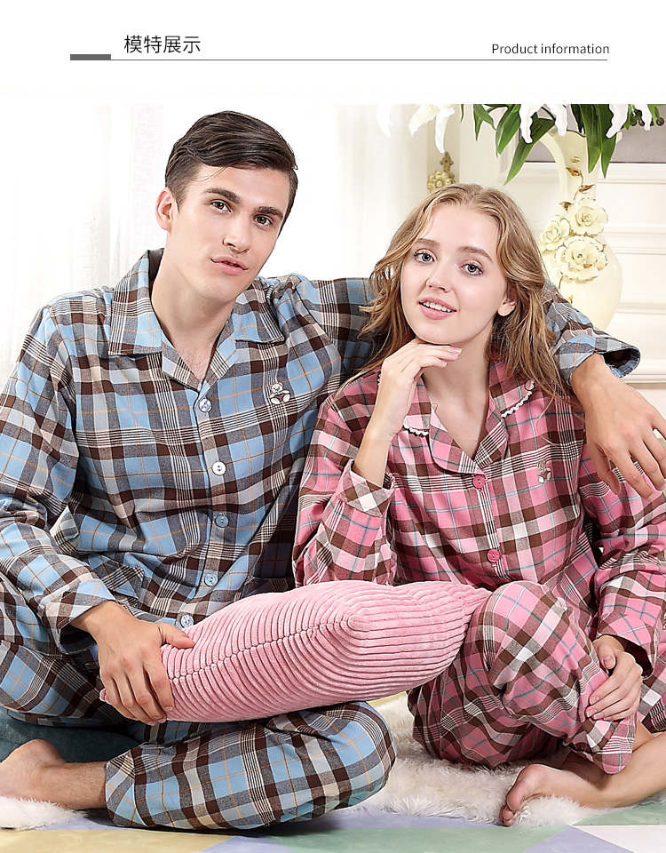 Bộ đồ ngủ đôi nam nữ và áo ngủ dài tay tiêu chuẩn Mỹ bộ đồ mặc nhà