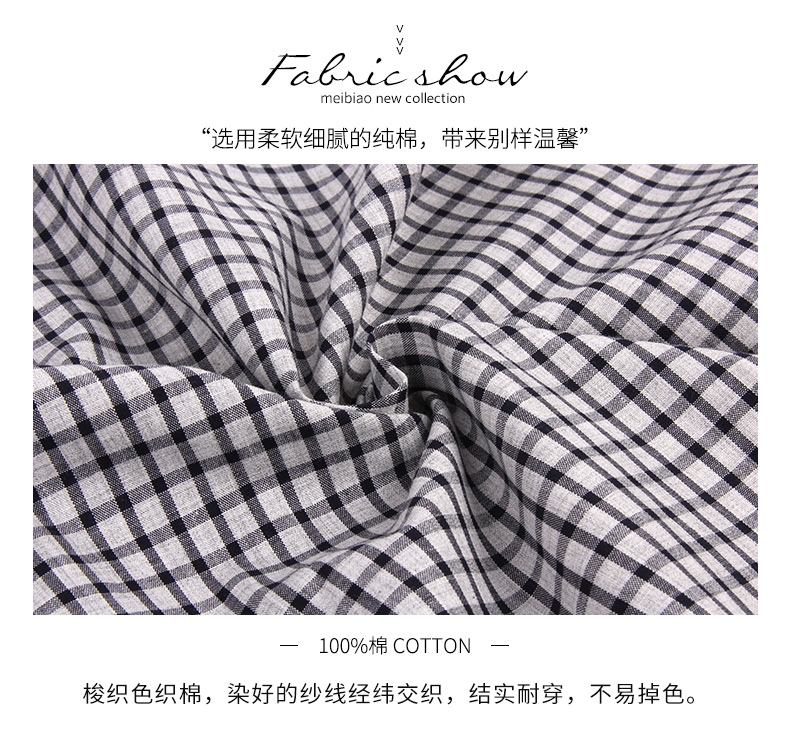 Bộ đồ ngủ cotton ngắn tay đôi tiêu chuẩn mới của Mỹ phù hợp với nam và nữ mùa xuân hè có thể được mặc bên ngoài dịch vụ nhà lưới đồ bộ thun lạnh