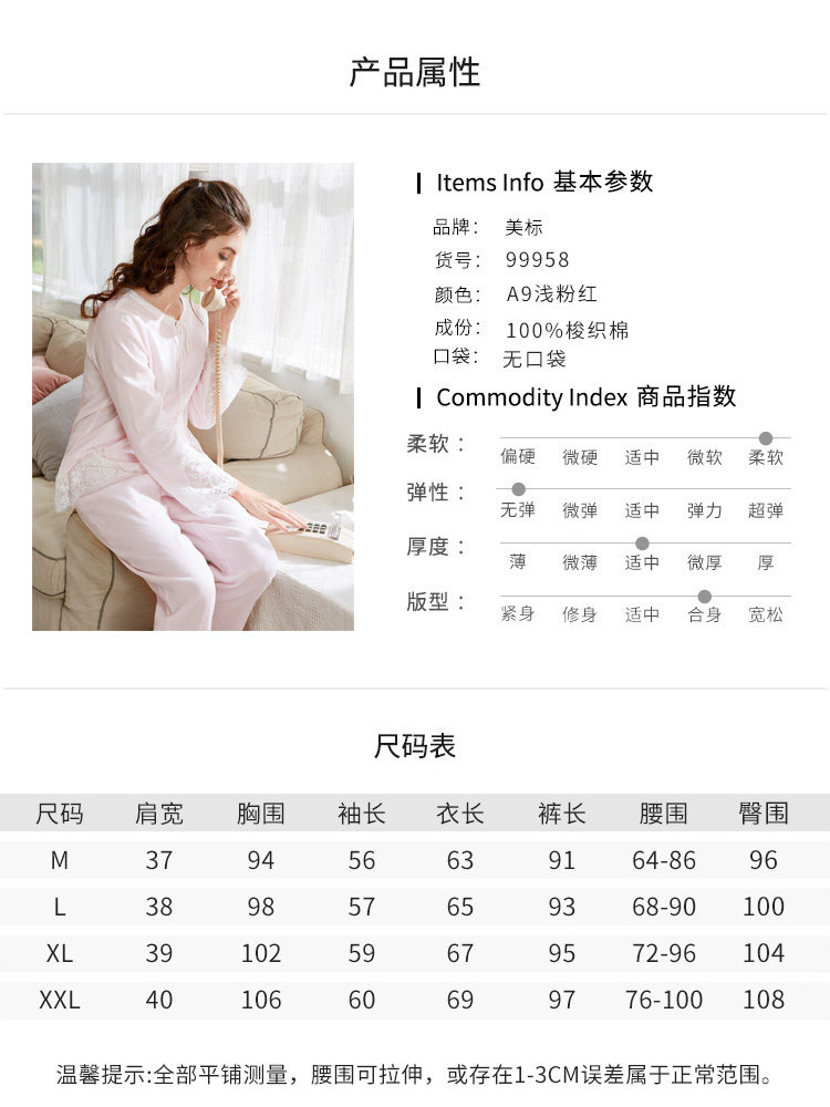 Tiêu chuẩn Mỹ 2018 nữ mùa thu đông mới cotton dài tay phục vụ nhà cotton gợi cảm có thể mặc đồ ngủ hai dây phù hợp đồ pijama
