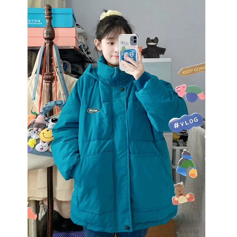 Light and thin short down jacket for students, for teenagers, increased thickness