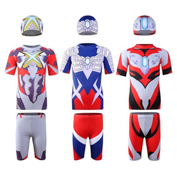 Mom rest assured products children split swimsuit cartoon Altman middle child baby boy sunscreen quick-drying swimsuit