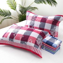 Gauze pillow towels a pair of adult couples high-end European pillow towels three layers of soft and sweat-absorbing four seasons