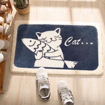Toilet Doorway Water Absorbent Door Cushion Bathroom Foot Mat Anti-Slip Cartoon for Home Bedroom Carpet Mat
