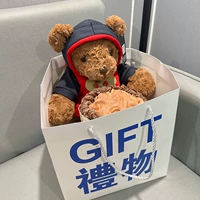 Толстовка, открытка, светодиодная лента, 50см, с медвежатами, букет