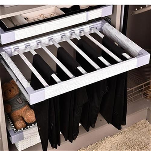 Under-desk drawer trouser rack with bottom plate wardrobe household trouser rack multi-function trouser rack push-pull hanger accessories pumping