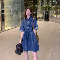 Denim Dress Dress 2021 Summer New Style Stylish Temperament Slim Slim Sublian Dress