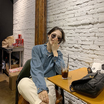 Fall Fashion 100 Hitch Design Sensation Small Crowd Temperament Jacket 2021 New Fact-style Retro Denim Shirt Womens Fashion Tide