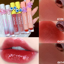 pinkbear skin can bear SpongeBob co-name powder fog lip glaze 350 mirror lip mud lipstick 416 flagship store