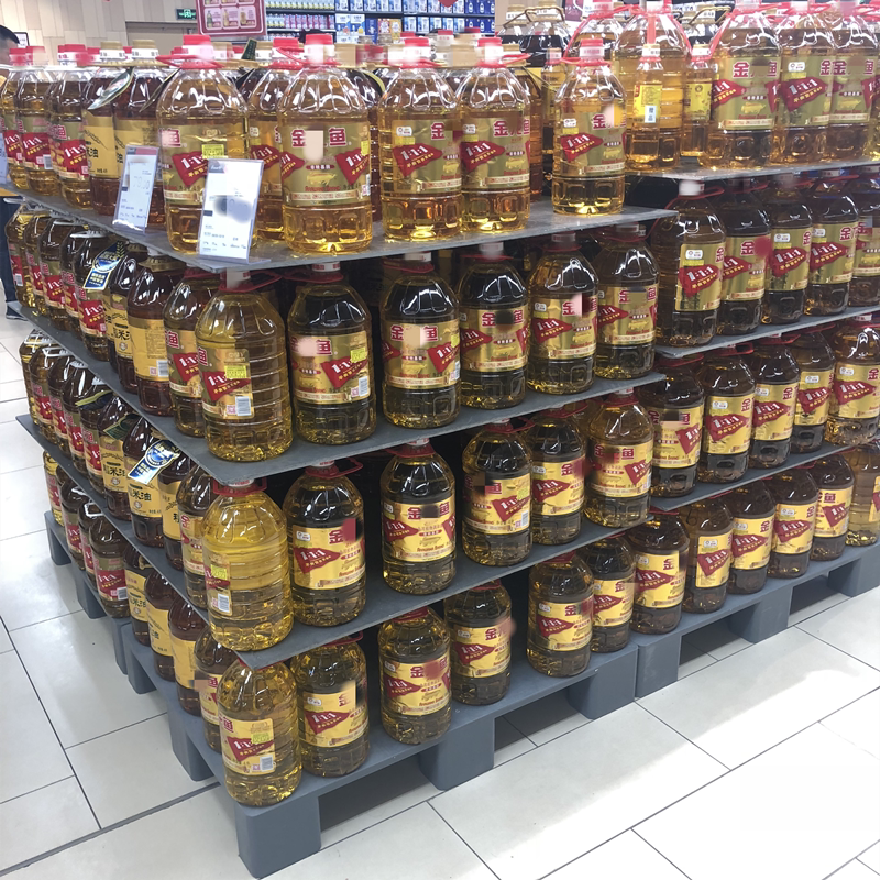 Supermarket floor plastic pallet plastic pallet high machine small moisture pad warehouse cargo shelf partition gray