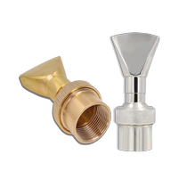 All-copper 304 stainless steel adjustable universal fan-shaped nozzle flat mouth nozzle waterscape rockery fountain nozzle 6 minutes 1 inch