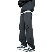 Jacket pants for men in autumn and winter windproof and waterproof leggings trousers hiking pants and velvet functional black work pants for men
