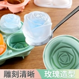 Кубики льда с розой в составе, силиконовая форма, хоккей для виски