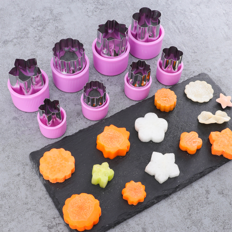 Embossed mold fruit platter shape stainless steel ball digger dig spoon baby non-staple food vegetable and fruit making baking tool