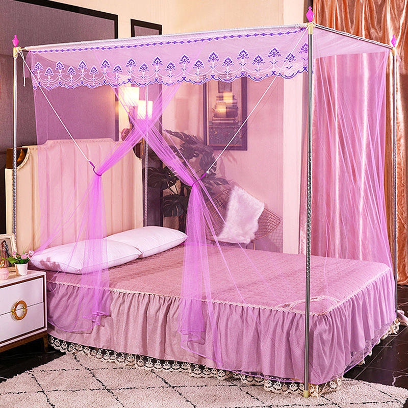 Mosquito Nets Home Old Fashioned Square Top 1 8 m Bed Double Dorm Room 1 5 m Bed 0 9m 9m Bunk Bed Nets Brace Rods