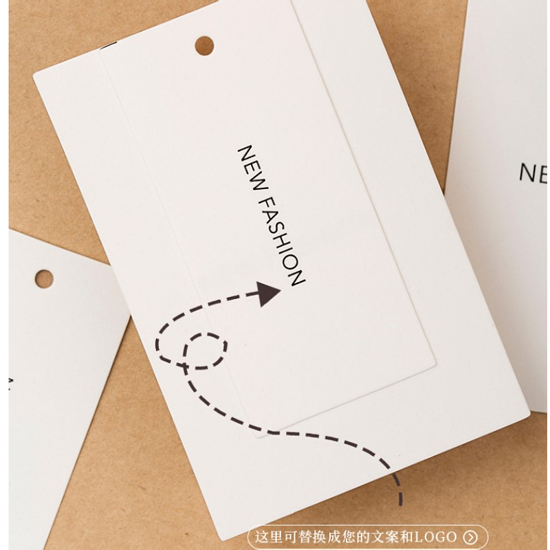 Spot tag tailored men and women's clothing tag printing free design clothes trademark production tag ordering