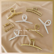 Hair accessories metal hair clip back head clip Korean shark large spring and summer hair catch elegant temperament hairpin headdress female