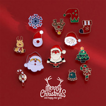 Christmas cute Japanese brooch metal badge pin accessories cartoon neckline clothes decoration small incense wind trinkets