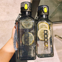 Korean version of the square cup large-capacity sports summer ton ton barrel high temperature resistant forest fitness kettle portable drinking cup