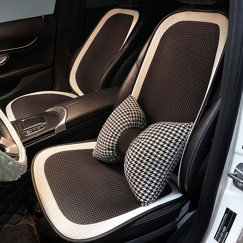 Car cushion four seasons General breathable network red goddess rear seat cushion three pieces of summer ice filament monolithic cushion