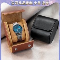 Leather watch storage box dust-proof retro portable wrist watch texture protective collection display box custom logo