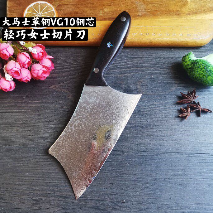 Damascus kitchen knife vg10 kitchen knife chef's special meat cleaver kitchen professional lady slicing knife super fast sharp