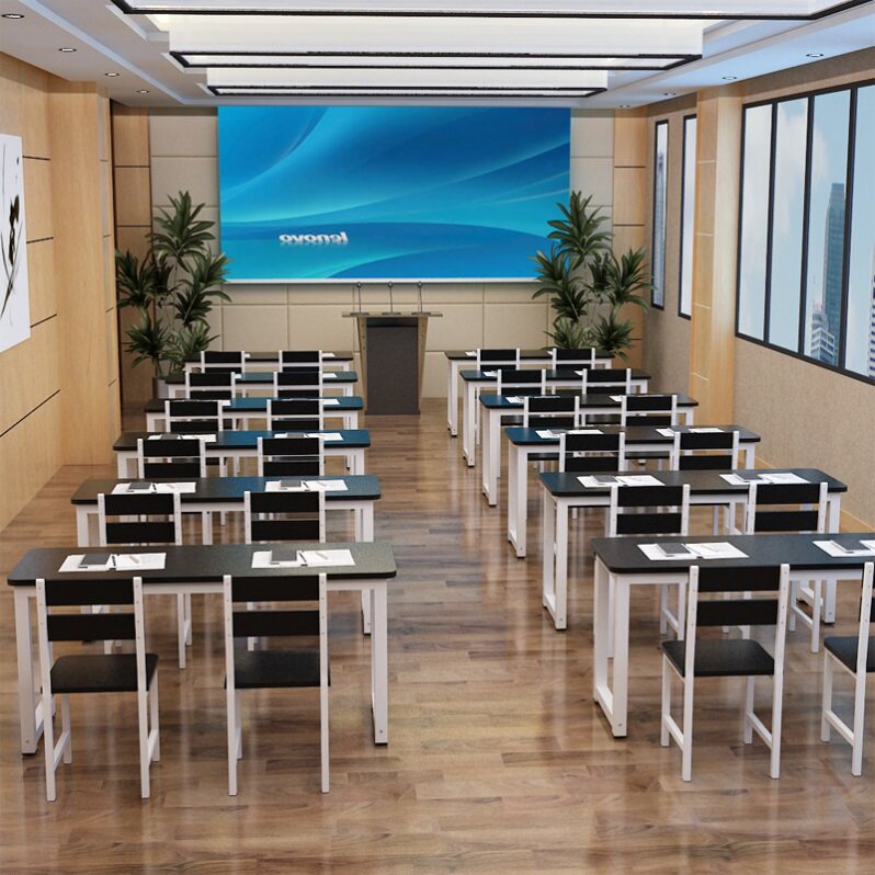 School desk Composition Baking Varnish Environmentally-friendly Middle School Students Events Table Wellness Chairs Solid Wood Beautiful Desks Modern Table And Chairs