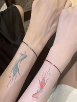 Броктевая карпа для влюбленных татуированных с водонепроницаем женской стойкой руки мужская обложка минималистская и художественная маленькая освежитель цвета