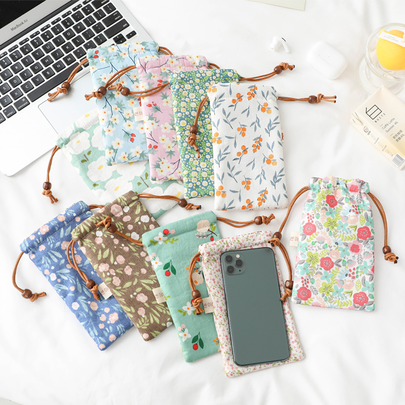 Original cotton small fresh harness mobile phone bag woman 6 inch 6 5 inch Apple 13 mobile phone package bag protective condom