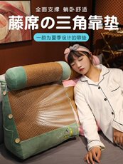 Спинка кровати подушки 夏季三角形床头靠垫卧室大靠枕沙发抱枕卡恐龙凉席靠背垫可拆洗