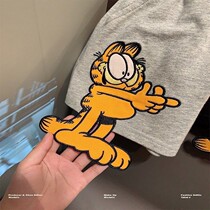2021 boys and childrens summer clothes 2021 new childrens pants tide Garfield baby stereo cartoon shorts