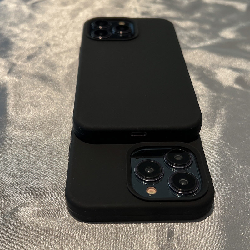 Liquid Silicone Suitable for Apple 14 Mobile Phone Case, High-End iPhone 13 Pro Max Anti-Fall Protection 12 Black 11 Men and Women